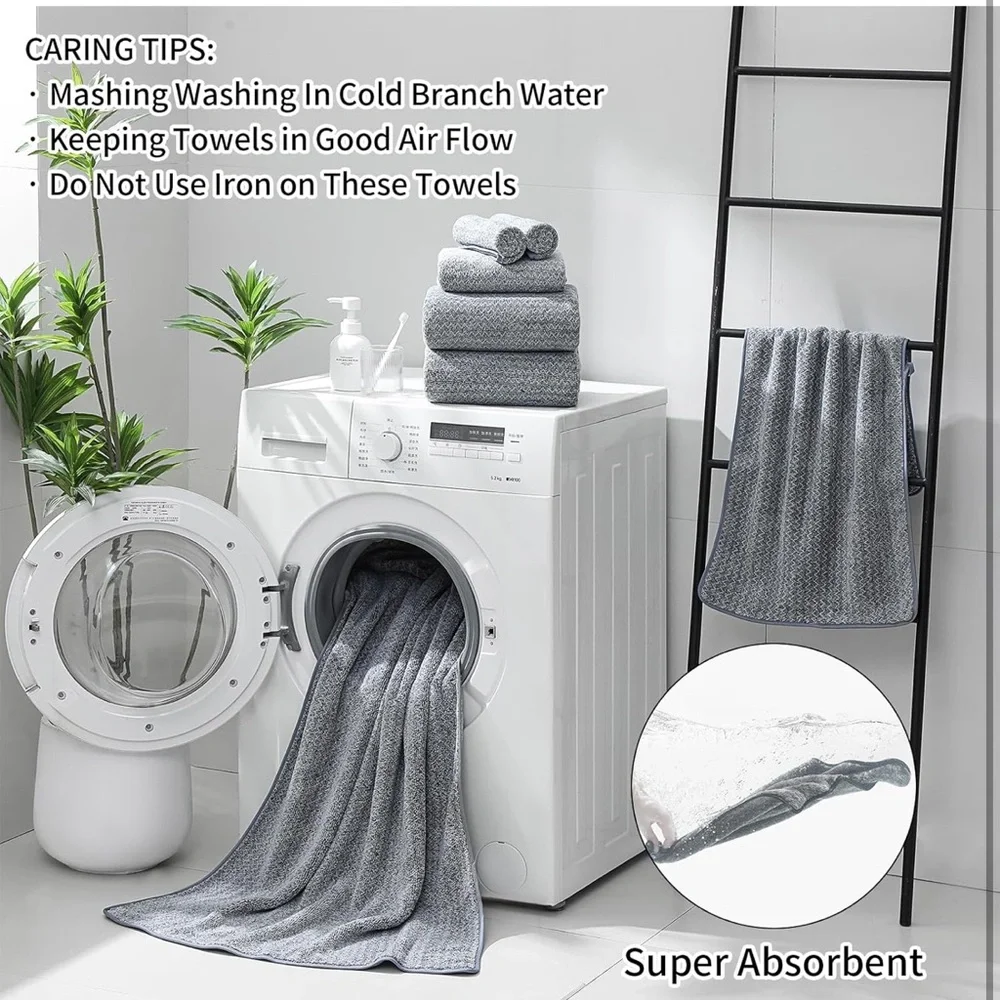 Ultra soft bath tower set 12 pieces